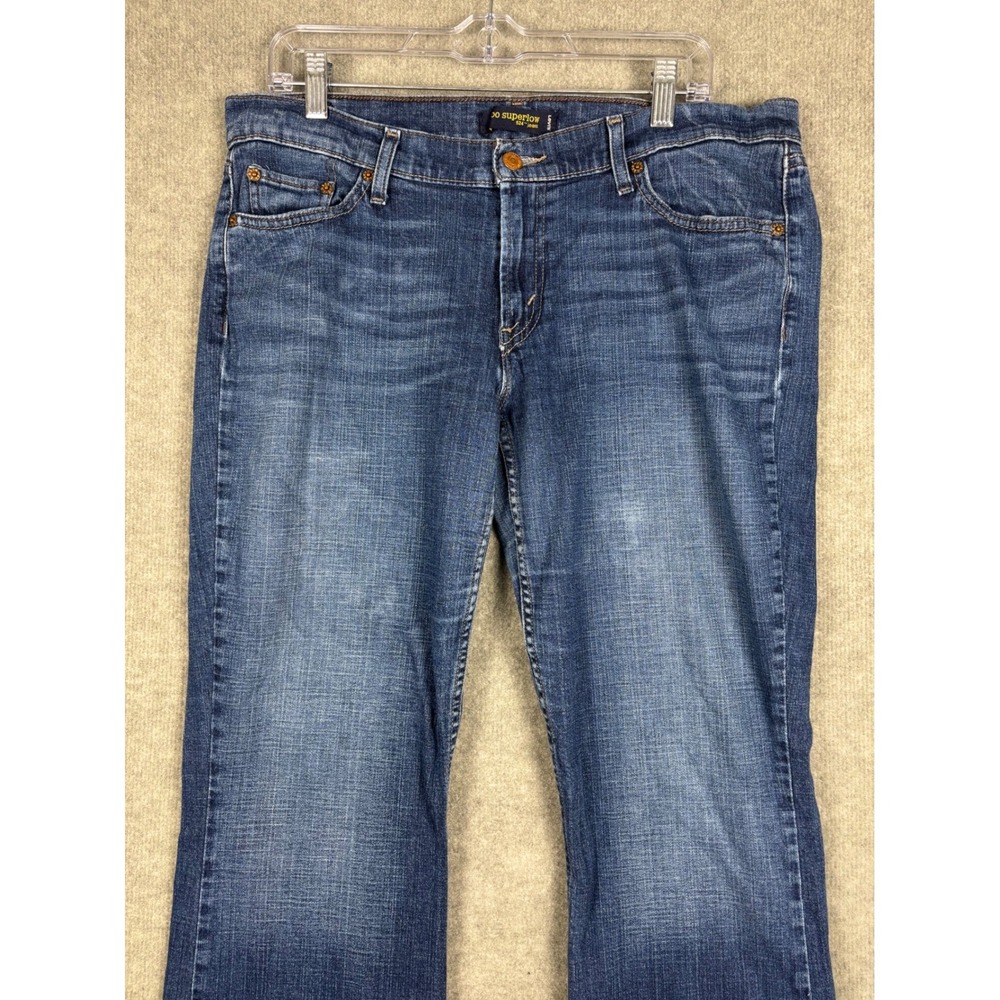 Levi's 524 Too Superlow Bootcut Jeans Size 17M Blue Low Rise Denim - Picture 2 of 10